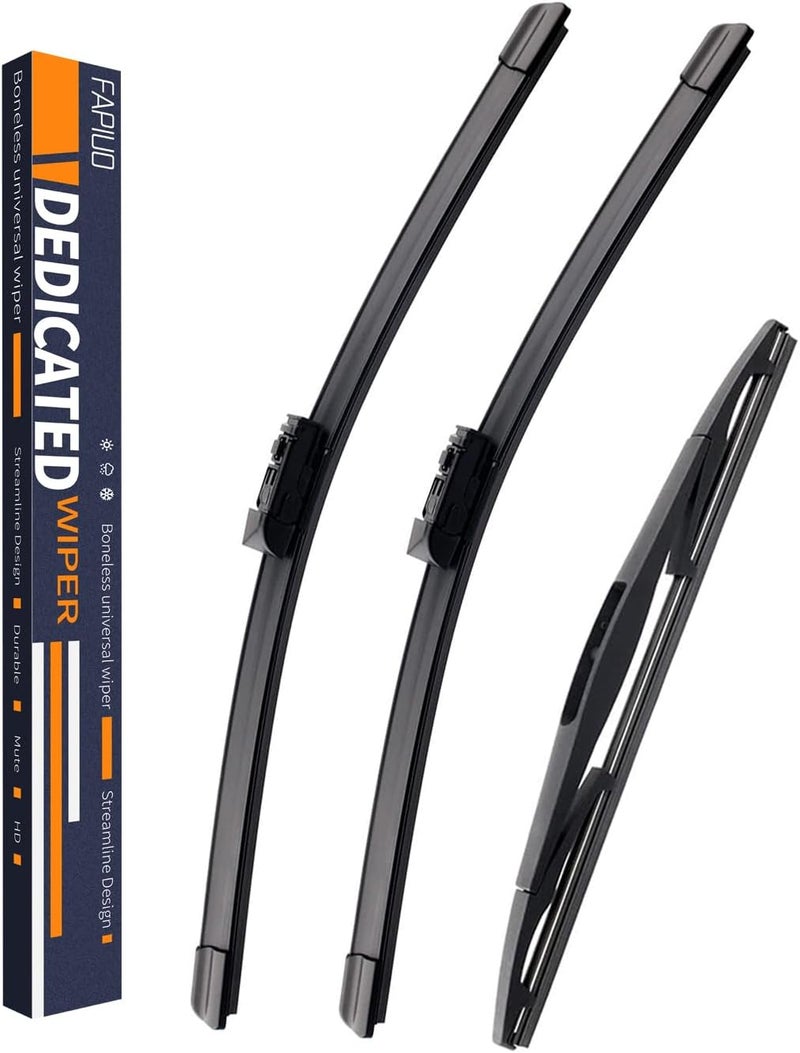 FAPIUO Replacement for Subaru Ascent 2019-2023 Silent Wipers - Front and Rear Windshield Wipers 26"/20"+14" Full Blade Set (3 Pack) TOP LOCK - Image 1